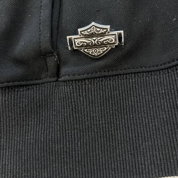 Harley Davidson Performance Women's Quarter Zip Jacket Size S Black Quilted - Picture 2 of 16